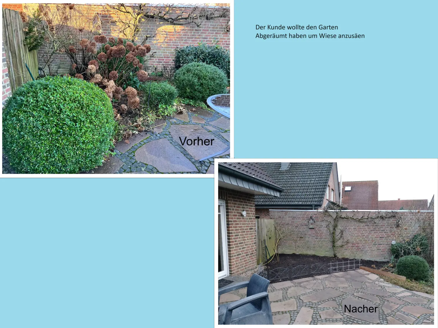 Hausmeisterservice Ralf Schmid, Wiese anzusäen, Gartenreinigung